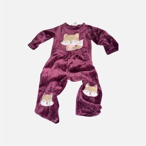 Plush Purple Fox Pajama Set